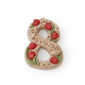 Silikoninė forma - Kovo 8-oji su tulpėmis