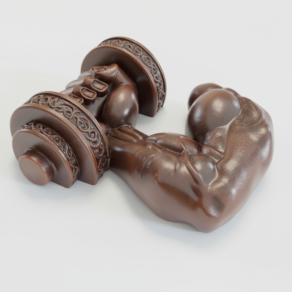 Vyro ranka su hanteliu